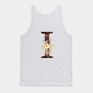 Floral Monogram I Lovely Autumn Foliage Tank Top